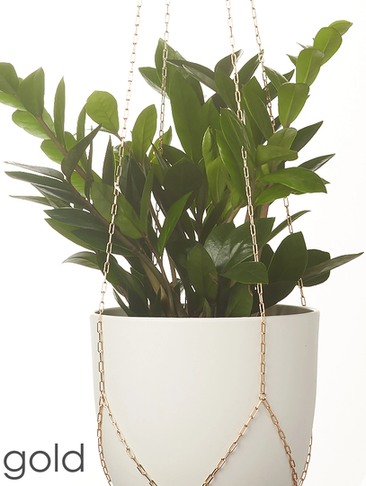 Paperclip Chain Plant Hanger(1 Choice Of Finish. Delicate But Strong, Cool & Chic Minimalist Modern Décor - Indoor Only