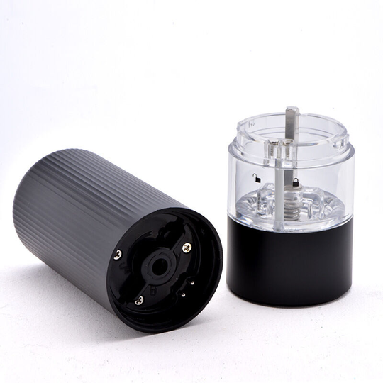 Pepper Mills, Electric Spice Mill Adjustable Grinder From Coarse to Fine Salt Automatic One-handed Pepper Grinder Dry Battery Powered