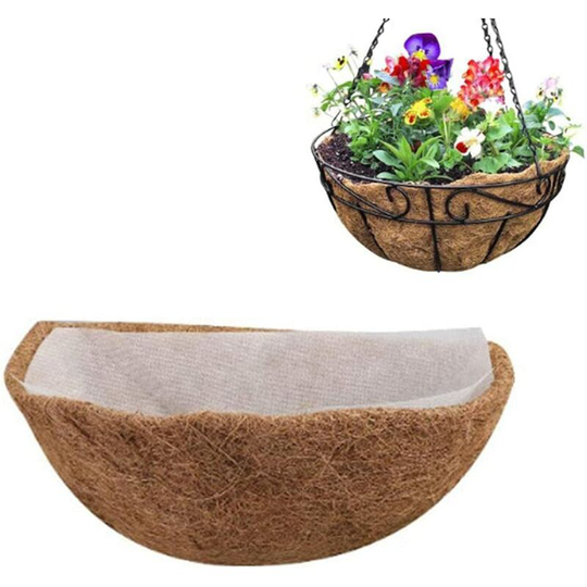 Rhafayre - Eco-friendly coconut tree pot, flowerpot with coconut core. Nonwoven Liner For Wall Mounted Flowerpot.