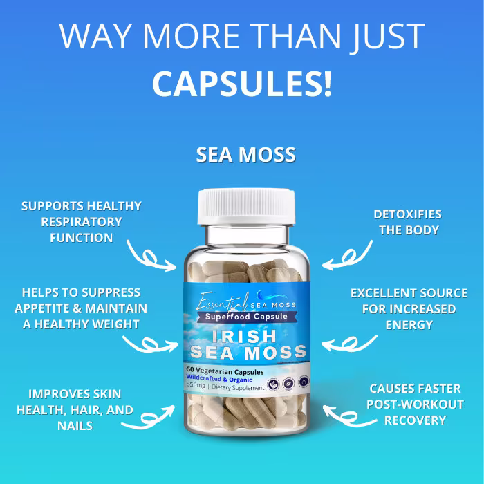 Sea Moss Capsules | 60 Count 100% Organic Vegan Wildcrafted