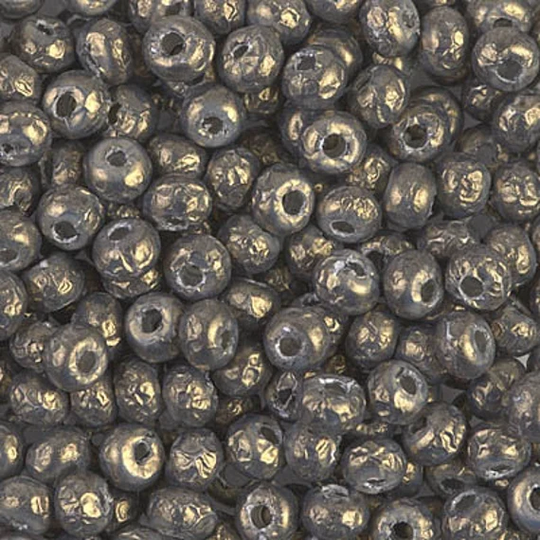 Miyuki Seed Beads 6/0 6-3957 | 6.8G Baroque Pearl Dark Olive Beads, Size 6 Japanese Round Bead