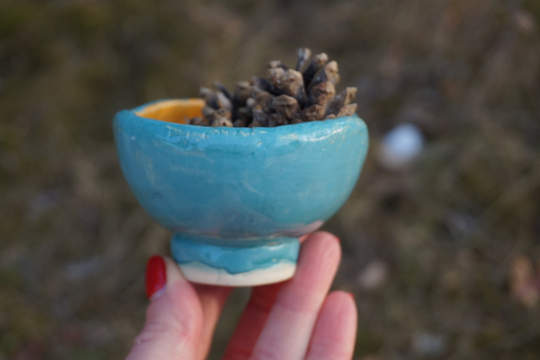 Ceramic Bowl/Small Salt Ring Dish Candle Holder Saucer