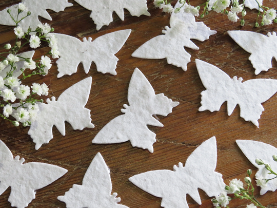 Bulk Seed Paper Butterflies, Eco Friendly Shapes, Plantable Butterfly Shaped Seeded Paper, Favours