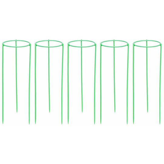 Climbing Plant Support Stakes Tall Plant Support Rin-g Cage for Garden Plant Flower Vegetable,,M & 5PCS