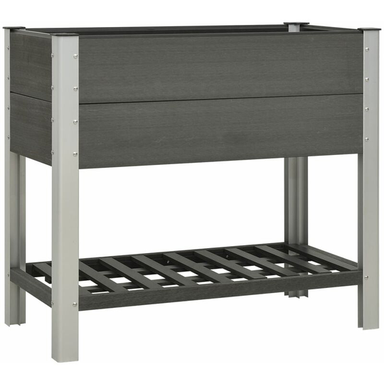 Vidaxl - Garden Raised Bed with Shelf 100x50x90 cm wpc Grey Grey