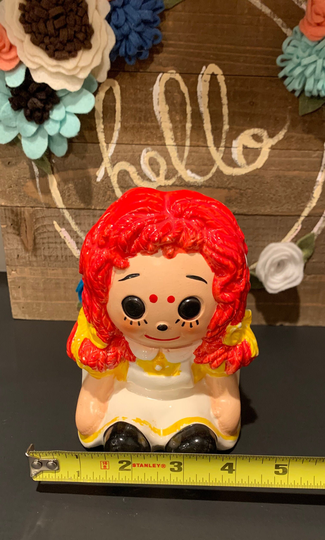 Vintage Raggedy Ann Planter | Rare Sweet Indoor Ceramic