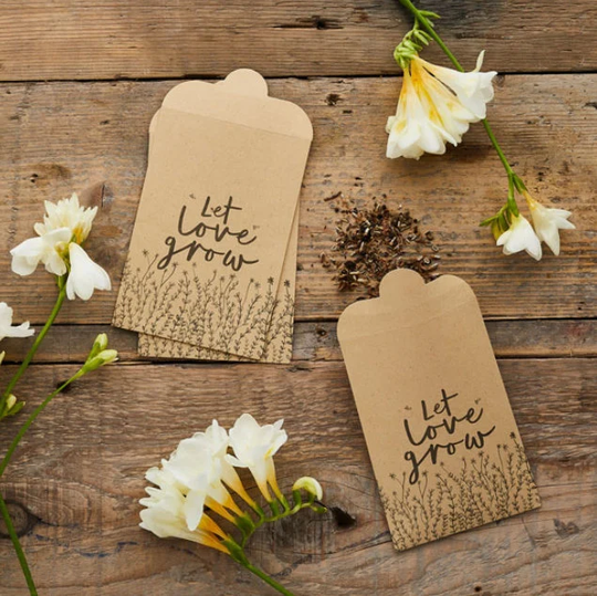 20 Kraft Seed Favour Bags, Wedding Favours, Favors, Party 20Pk
