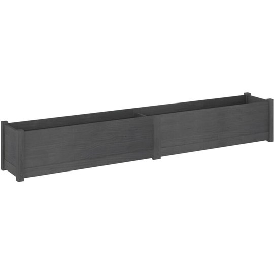 Vidaxl - Garden Planter Grey 200x31x31 cm Solid Pinewood Grey