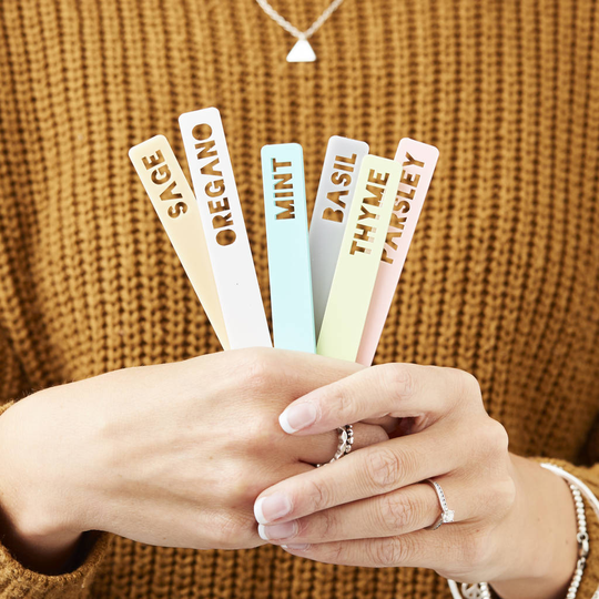 Personalised Plant Marker, Mint Green/Mint/Green