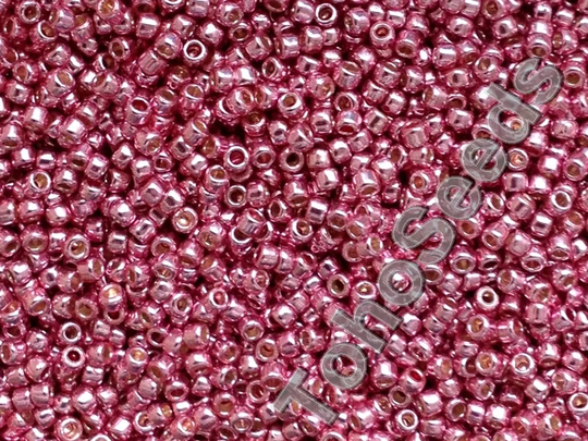 10G Toho Seed Beads 15/0 Permanent Finish Galvanized Pink Lilac Tr-15-Pf553, Size 15 Seed Bead Pink Rocaille 1mm