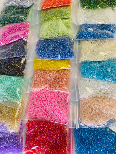 24 Diy Pastel Seed Bead Kit For Kids Arts & Crafts, Small Beads, Tiny Colorful Waist Box, Bead Mask Chains, Jewelry Making