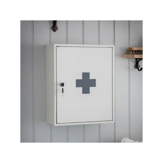 Garden Trading - Lockable Steel Medicine First Aid Cabinet Bathroom Wall Cabinet