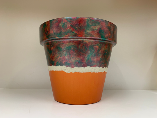 Rufous Pretty Large Pot, Hand Painted Pot