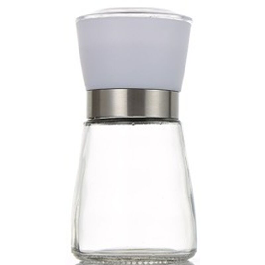 Fvbjd - Salt and Pepper Grinder Set - Salt and Pepper Shakers for Professional Chef - Stainless Steel 2pcs180ml (white cover)