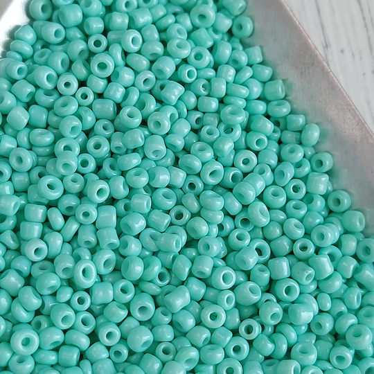 2mm Turquoise Seed Beads, Glass Beads Light Green, B339