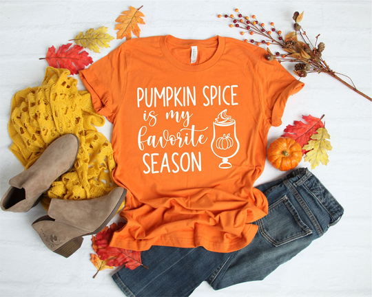 Pumpkin Spice Shirt, Is My Favorite Season Shirt, Thanksgiving Cute Fall Autumn Day Shirt