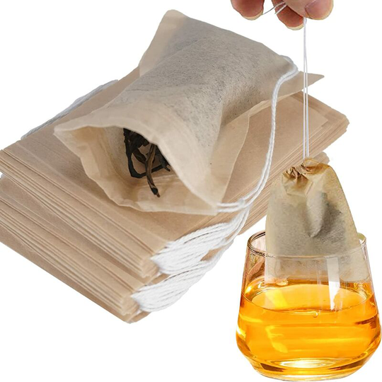 200 Pcs Disposable Tea Filter Bags Set, Disposable Tea Bag, Filter Paper Bag for Tea, Coffee, Herbs (7 x 9 cm)