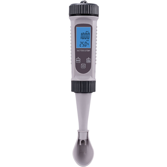 4in1 Digital Water Tester salt tds s.g. Temp Meter High Accuracy Water Quality Testing Pen Measurement Device, Grey 1 - Grey 1