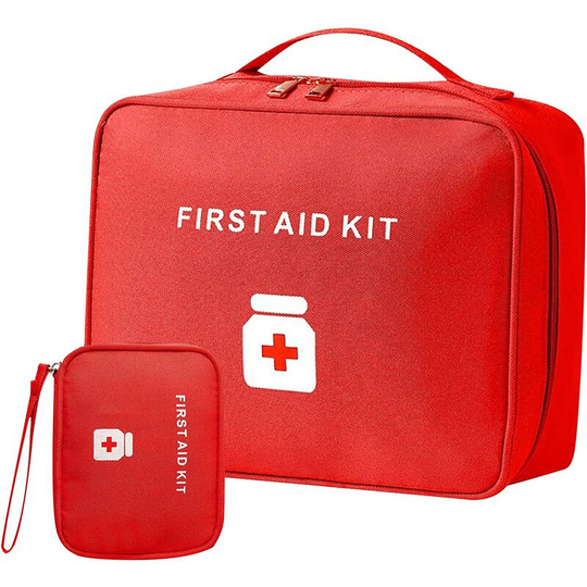 Perle Rare - 2 Pack Medicine Storage Bag, Waterproof Empty Emergency Medicine Bags, Portable First Aid Kit Kit, Medicine Box Storage Bag for Home