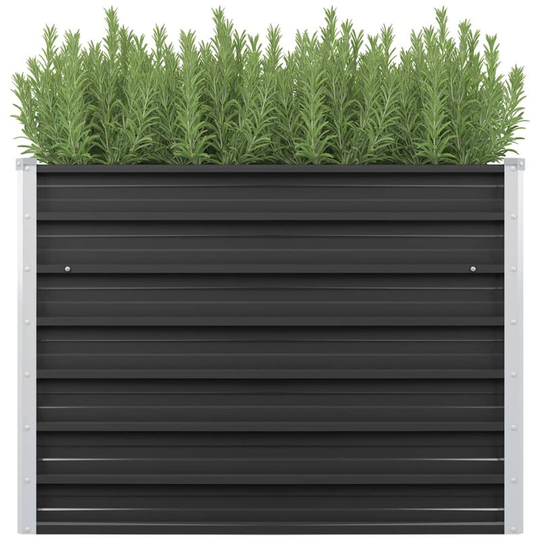 Asupermall - Garden Planter Anthracite 100x40x77 cm Galvanised Steel
