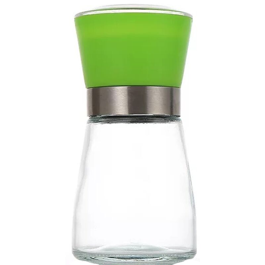 Fvbjd - Salt and Pepper Grinder Set - Salt and Pepper Shakers for Professional Chef - Stainless Steel 2pcs180ml (green cover)