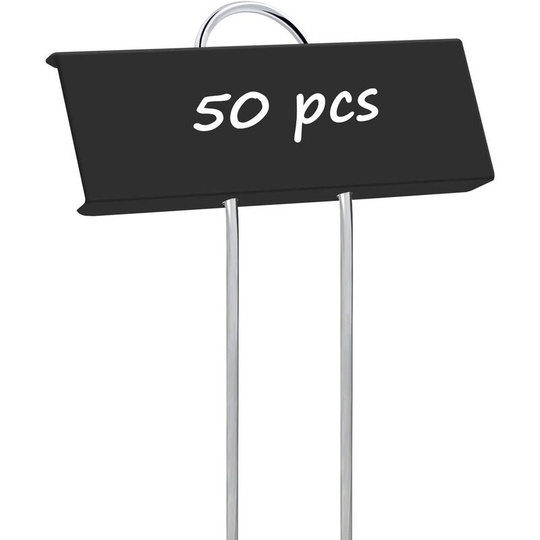Metal Plant Tags 11" Reusable Gardening Markers Vegetable Herb Flower Greenhouse Black 50 Pack