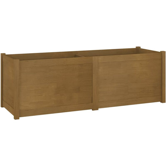 Garden Planter Honey Brown 150x50x50 cm Solid Pinewood Vidaxl Brown