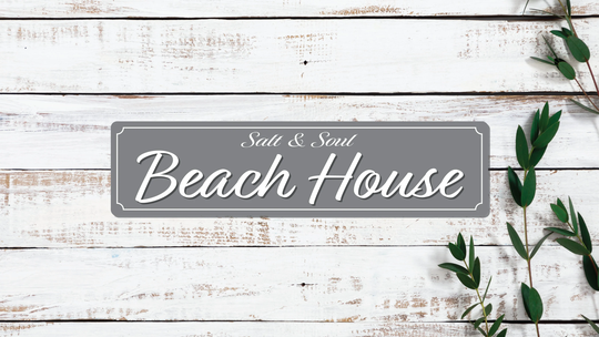 Salt & Souls Beach House Sign, Metal Shack Decor, Coastal Gift, Vacation Home