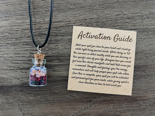 Self Love Spell Jar Necklace | Worth Altar Witchy Gifts