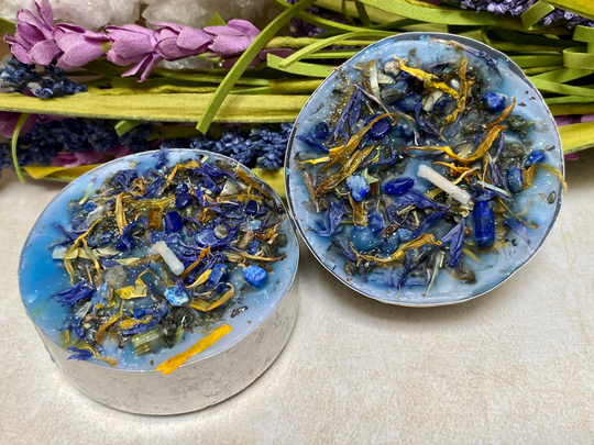 2 X Xl Lucid Dreams Tea-Light Spell Candles | Crystals Witchcraft Wiccan Pagan