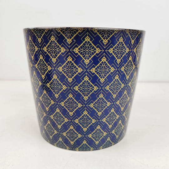 Blue Art Deco Ceramic Indoor Planter - 2 Sizes