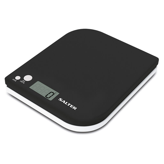 Salter - Electronic Kitchen Scales Leaf Black/ White 1177BKWHDR