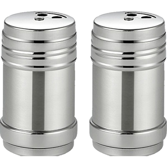 Stainless Steel Salt and Pepper Shakers Set for Kitchen Condiments [natural color] trumpet
