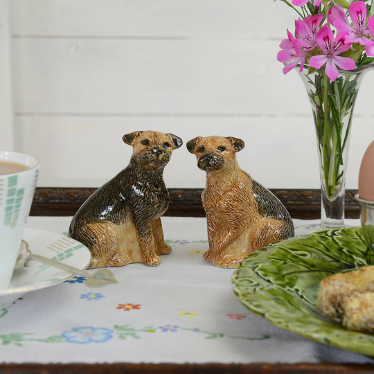 Border Terrier Salt And Pepper Pots