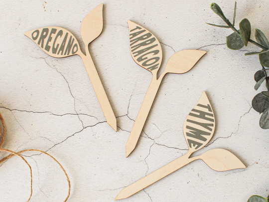Herb Labels - Garden Label Set Of Three Personalised Marker Stakes For Herbs Signs Gardening Gift