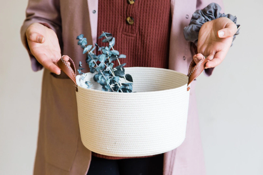 Rope Planter, Planter Basket, Plant Pot, Catch All, Rope Basket Storage, Hamper