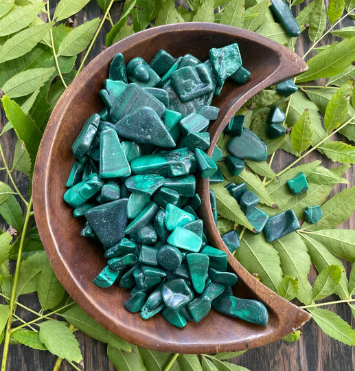 Malachite, Malachite Chips, Qty. 1 Ounce Pouch