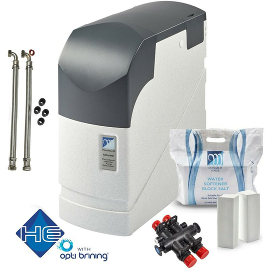 Monarch PSU027HE ultra he Smart Battery Water Softener Twin Tank +8kg Block Salt