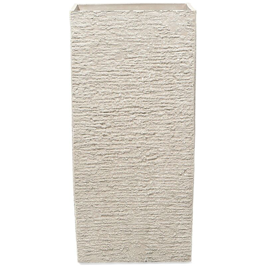 Flower Planter Tall Stone Garden Plant Pot Indoor Outdoor 40x81 cm Beige Gaza - Beige