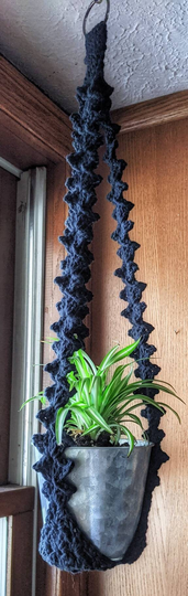Black Ivy Crochet Plant Hanger