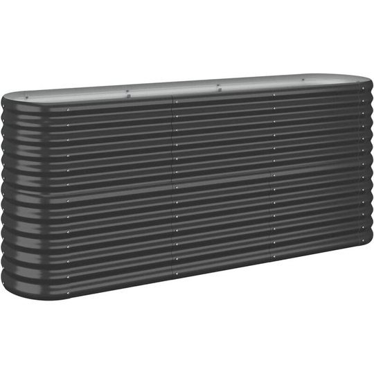 Garden Planter Powder-coated Steel 152x40x68 cm Anthracite Vidaxl Anthracite
