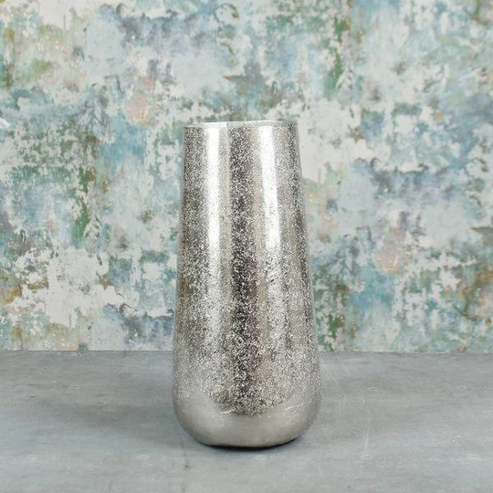 Silver Mayfair Foyer Vase | Small Metal Vase - Fast & Free UK Delivery
