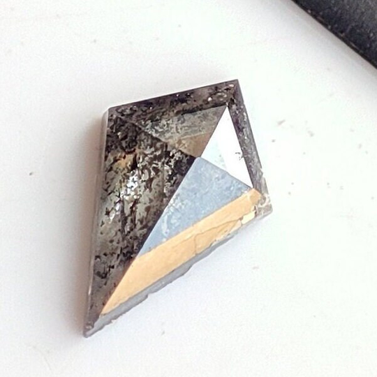 4x6 Mm Awesome Salt Pepper Diamond Rose Cut Kite, Shape Gemstone Loose Diamond For Handmade Jewelry Shdj6799