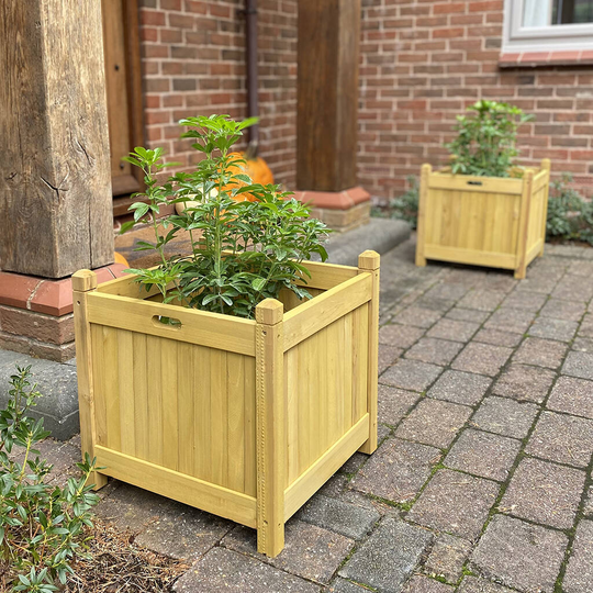 Pair Of Buckingham Wooden Patio Planters