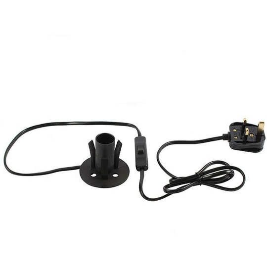 Something Different - Salt Lamp Cable (uk Plug) (One Size) (Black) - Black