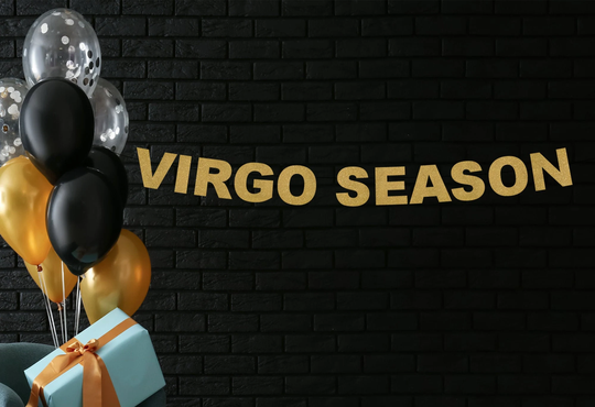 Virgo Season Birthday Banner, Zodiac August September Banner