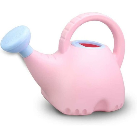 Cute, lightweight plastic watering can for indoor and outdoor garden plants, toy watering can for children, with elephant shower head