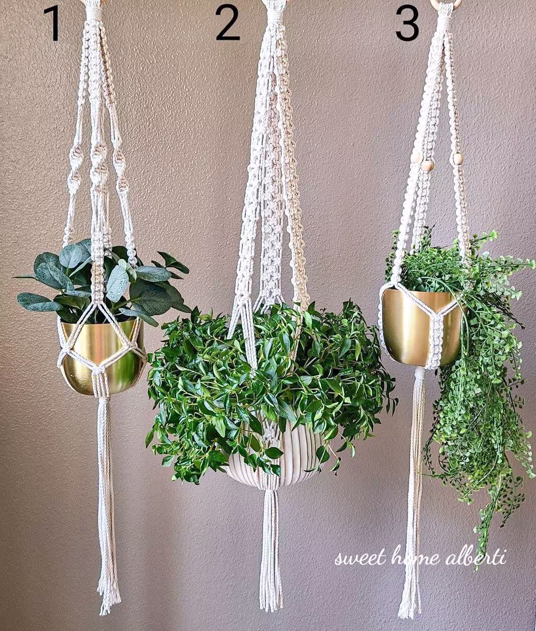 Macrame Plant Hanger - Natural Hanging