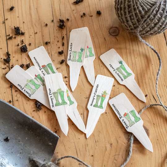 Personalised Mummy And Me Welly Plant Markers