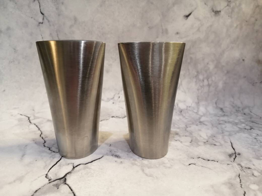 Art Deco Metal Salt & Pepper Pots